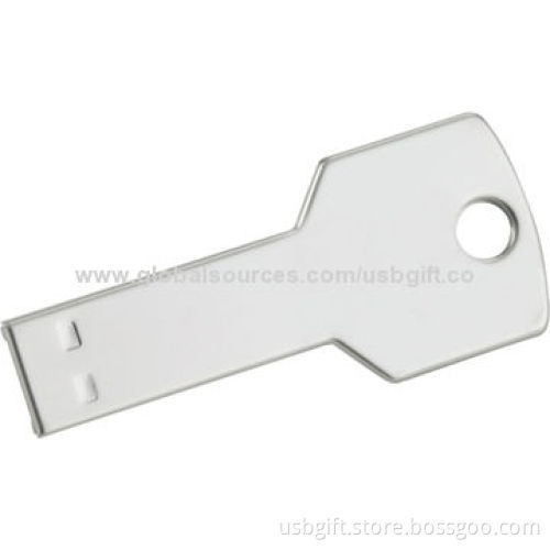 USB Flash Disk, 8GB, Key Shape, Stainless Steel Material
